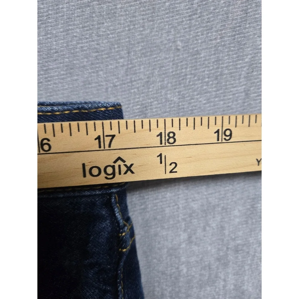 Levis 505 Mens Regular Fit Straight Leg Dark Wash Indigo Denim Jeans 36x29